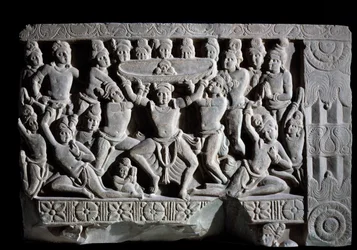 Tilbedelse av turbanen (fragment av relieff, 225-325)