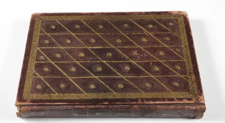 Album med Mughal-dynastisk genealogi, 1855 (skinn med gulldetalj)