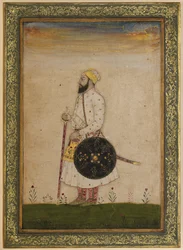 Bahram Khan, en hoffmann i Shah Jahan, Mughal India, ca. 1720