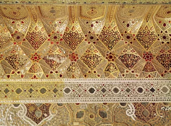 Detalj av Gallery of Mirrors, Sheesh Mahal, Lahore Fort