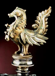 Slutt til frittstående rituell oljelampe (messing)