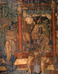 INDISK KUNST: Freske i den buddhistiske hulen nr. 1, 5. - tidlig 6. århundre (freske)