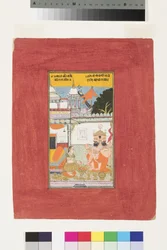 Kambhavati Ragini fra Malcos, C20 (ugjennomsiktig wc og gull på papir)