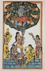 Krishna og 5 gudinner