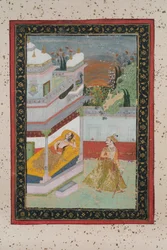 Lalit Ragnini, ca. 1790 (gouache på papir, gullpynt)
