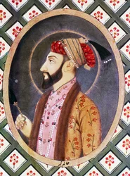 Portrett av mogulkeiser Aurangzeb, kjent som Alamgir I (1618-1707), hersker over India fra 1658 til 1717