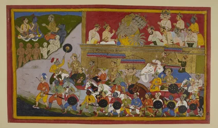 Rāvaṇas brødre og sønner forbereder seg til kamp etter Kumbhakarṇas død
