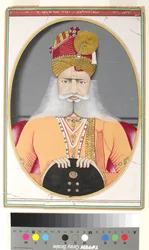Sardar Singh, ca. 1870 (ugjennomsiktig akvarell og gull på papir)