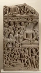 Scener fra Buddhas liv, Sarnath, Uttar Pradesh