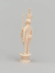Hvit bonde, sjakkbrikke, India, 1820 ca