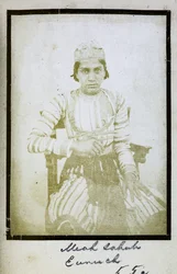 [Portrett av] Meah Sahub, Eunuch, ca. 1856-57 (s/hvitt-bilde)