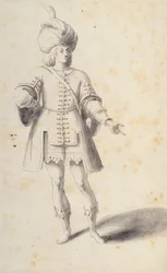 A Noble Persian Youth (penn og blekk på papir)