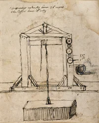Diagram for et trinseløftende murverk (penn og blekk på papir)