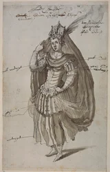 Queen Candace, ca. 1609 (penn og blekk på papir)