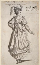 Dronning Zenobia, ca. 1609 (penn og blekk på papir)