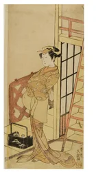 Kabuki-skuespiller i karakter som kvinne (onnagata)