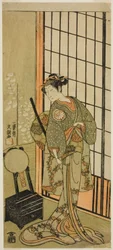 Skuespilleren Segawa Kikunojo II som prinsesse Hitomaru (Hitormaru Hime) (?) i Play Soga Moyo Aigo no Wakamatsu (?), fremført på Nakamura Theatre (?) i den første måneden, 1769 (?)