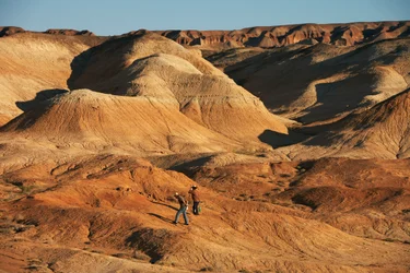 Scener rundt Wu Cai Wan i Gobiørkenen, Xinjiang, Vest-Kina, 2007 (foto)