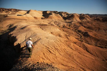Scener rundt Wu Cai Wan i Gobiørkenen, Xinjiang, Vest-Kina, 2007 (foto)