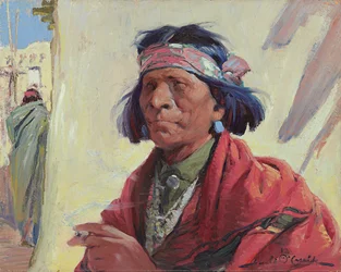 Taos Indian (olje på lerret)