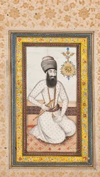 Portrett av Karim Khan Zand, en av et par med Nadir Shah, Qajar Iran