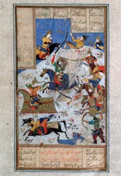 Kampen mellom iranere og turanere, 1500-tallet.