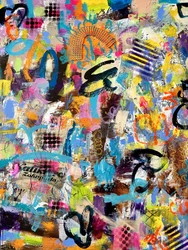 Levende, abstrakt gatekunst