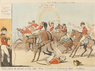 John Gilpin den andre, eller City Light House-frivillige under sine øvelser (fra: Caricature, bind 3)