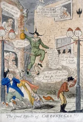 The Good Effects of Carbonic Gas!, 1807 (håndfarget gravering)