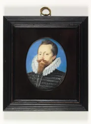 En gentleman, kanskje Edward Cecil, Viscount Wimbledon (akvarell på vellum)