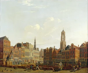 Utrecht rådhusbro med omgivelser