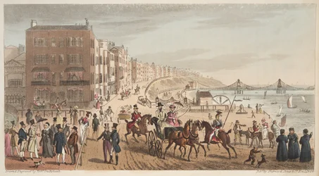 Karakterer på Steyne, Brighton, fra The English Spy publisert i 1824