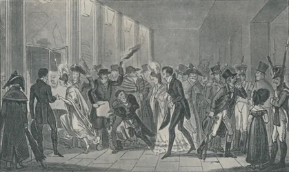 Etter Operaen, 1821, 1920. Kunstnere: Isaac Robert Cruikshank, George Cruikshank.