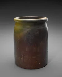 Crock, c. 1873-1882 (slipglasert steintøy)