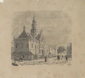 Utsikt over rådhuset i Bolsward
