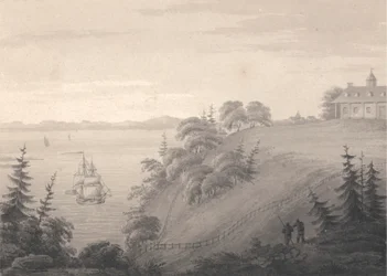 Utsikt over Mount Vernon, setet til general Washington