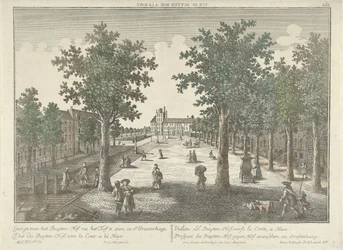 Utsikt over Buitenhof i Haag Vue du Buyten-Hof, a la Haye. (tittel på objekt)
