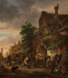 Arbeidere før et vertshus, 1645.