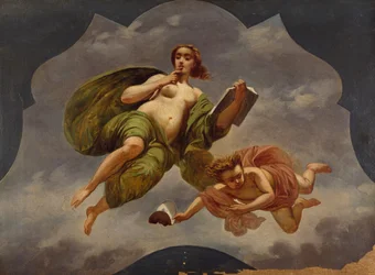 Komedie, av Isacco Gioacchino Levi (1818-1908), skisse