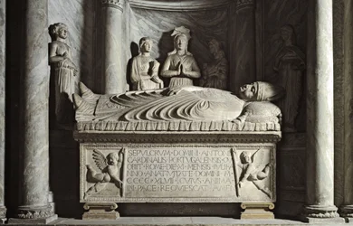 Sarkofag av den portugisiske kardinal Antonio Martino de Chavez realisert av Isaiah da Pisa