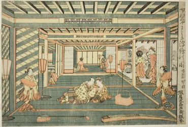 Perspektivbilde av et stort rom (Senjojiki uki-e no zu)