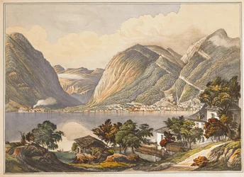 Hallstatt gravplass, en samling akvareller fra 1800-tallet (akvarell)
