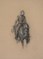 Soldat til hest, ca. 1860.