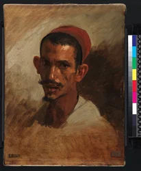 Studie for hodet til en ung araber, 1860-1862
