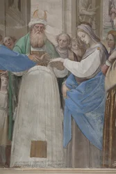 Detalj fra The Marriage of the Virgin Mary, 1634