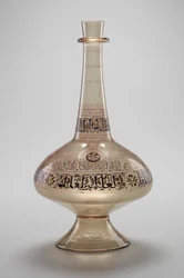 Flaske, bestilt av Dawud, Rasulid Sultan av Yemen, Mamluk-dynastiet, 12961321 (emaljert og forgylt glass)