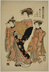 Kaoru fra Shin-Kanaya, fra serien "Models for Fashion: New Designs as Fresh as Young Leaves (Hinagata wakana no hatsu moyo)"