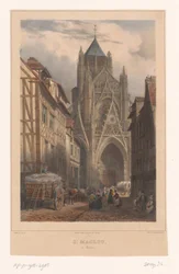 Utsikt over kirken Saint-Maclou i Rouen St. Maclou à Rouen (tittel på objekt) Ansikter i Frankrike (serietittel) La France (serietittel)