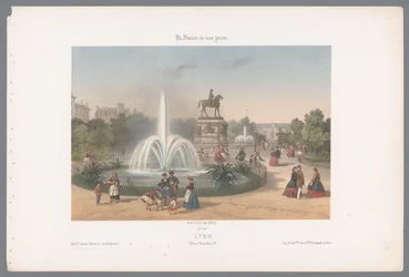 Zicht op de Place Napoléon te Lyon Lyons. Plasser Napoleon (tittel på objekt) Hedendaags Frankrijk (serietittel) Frankrike i dag (serietittel på objekt)