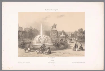 Zicht op de Place Napoléon te Lyon Lyons. Plasser Napoleon (tittel på objekt) Hedendaags Frankrijk (serietittel) Frankrike i dag (serietittel på objekt)